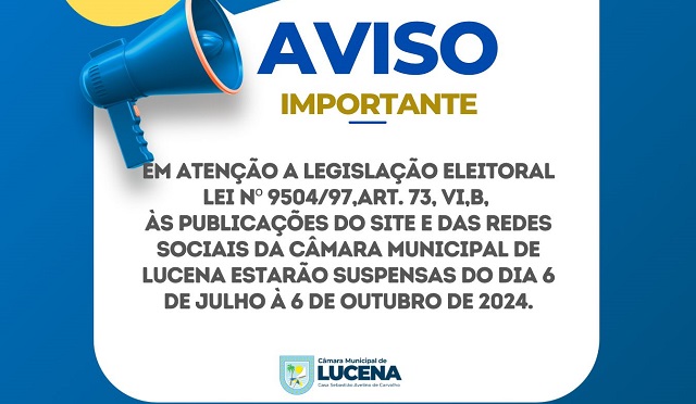 Comunicado sobre Legislação Eleitoral